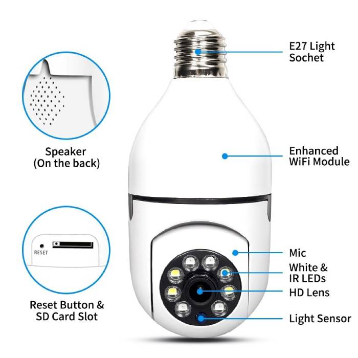 360° Wireless Light Bulb Security Camera™